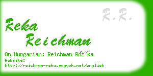 reka reichman business card